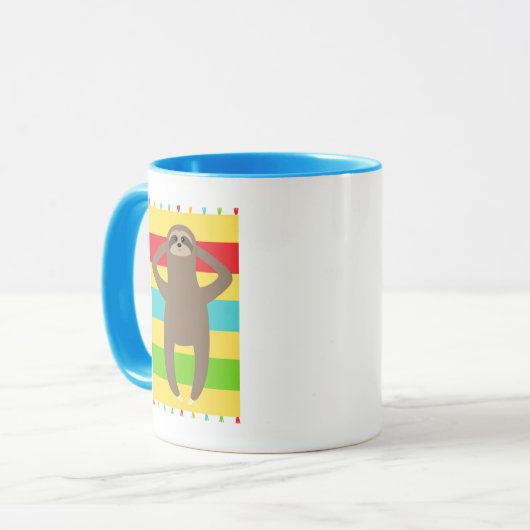 Sleuf op het strand mok (Voorkant links)