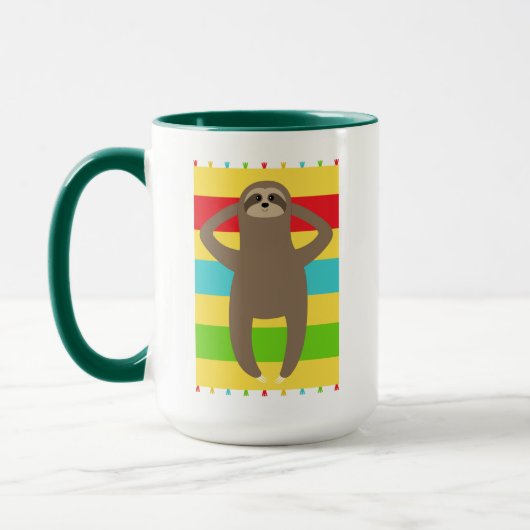 Sleuf op het strand mok (Links)