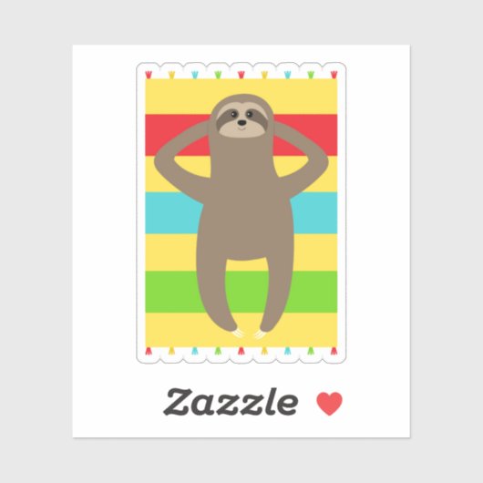 Sleuf op het strand sticker (Vel)