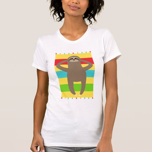 Sleuf op het strand t-shirt (Voorkant)