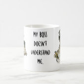 Sleuf op Kantoor Cartoon Coffee Mok (Center)