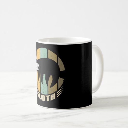 Sleuf-retro | Sloth Funny Gift Koffiemok (Voorkant rechts)
