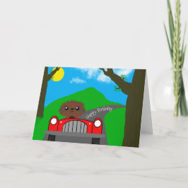 Sleuf rijdt een auto-startkaart kaart