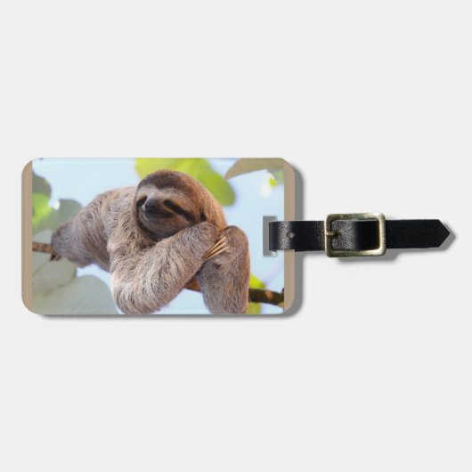 Sleuf rust op boomtak bagagelabel (Voorkant horizontaal)