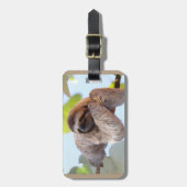 Sleuf rust op boomtak bagagelabel (Voorkant verticaal)