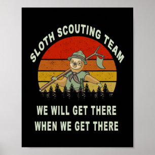 Sleuf Scouting Team kamping scout wiking gift vint Poster