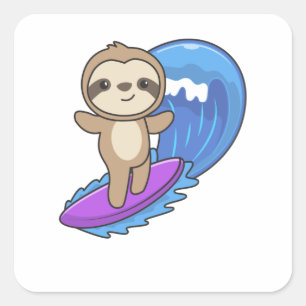 Sleuf Surf Waves Riding Sweet Slots Vierkante Sticker