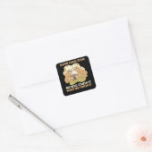 Sleuf-team sleuven voor luie schaken vierkante sticker (Envelop)