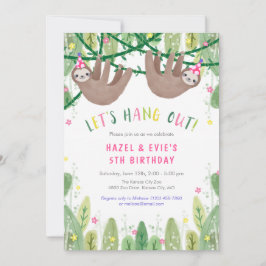 Sleuf TWIN GIRL Birthday Party in Pink and White Kaart