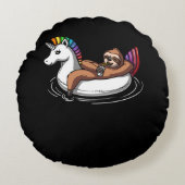 Sleuf-verbindingspool Unicorn Float Rond Kussen (Voorkant)