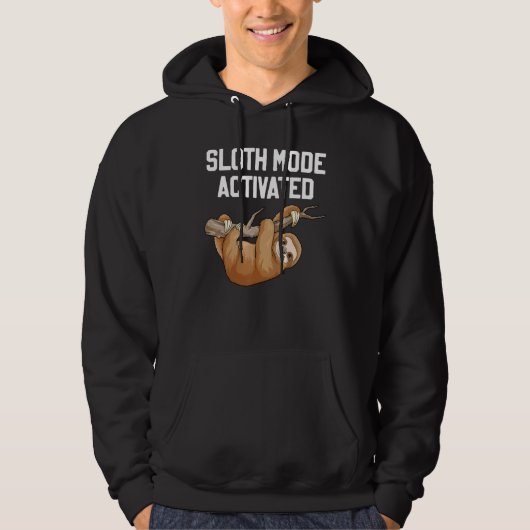 Sleuf Verplaatsen geactiveerd Sloth Pun Lazy Sloth Hoodie (Voorkant)