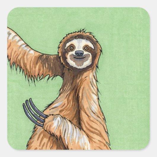 Sleuf Vierkante Sticker (Voorkant)