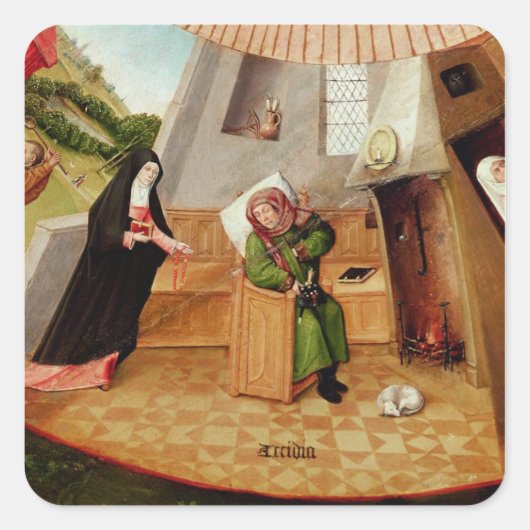 Sleuf Vierkante Sticker (Voorkant)