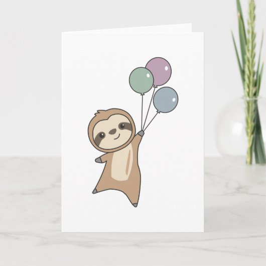 Sleuf vliegt op met ballonnen kaart (Voorkant)