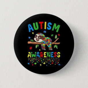 Sleuf voor autisme Puzzle Piece Autistic Ronde Button 5,7 Cm