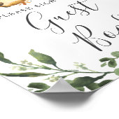 Sleuf voor Baby shower Guestbook Poster (Hoek)