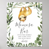 Sleuf voor Baby shower Mimosa Bar Poster (Voorkant)