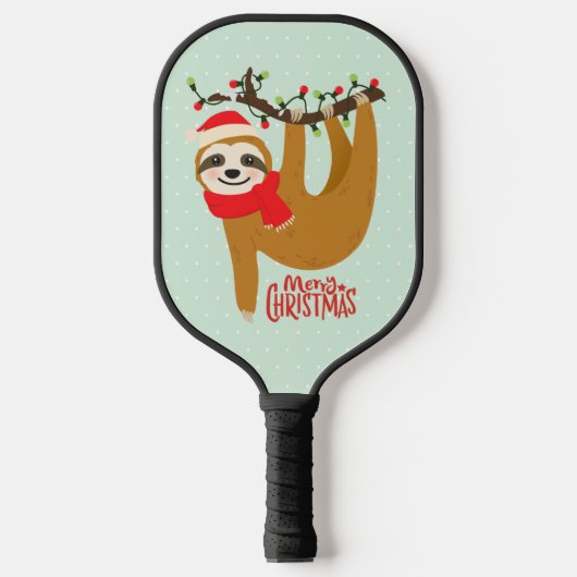 Sleuf voor feestelijke feestdagen met feestelijke  pickleball paddle (Voorkant)