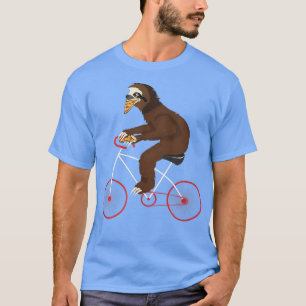 Sleuf voor fietsen die Pizza Funny Animal B eten T-shirt