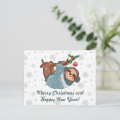 Sleuf voor fijne kerst en snowflakes feestdagenkaart (Staand voorkant)