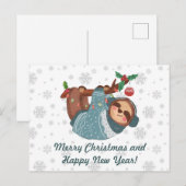 Sleuf voor fijne kerst en snowflakes feestdagenkaart (Voorkant / Achterkant)