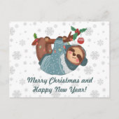 Sleuf voor fijne kerst en snowflakes feestdagenkaart (Voorkant)