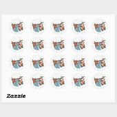 Sleuf voor fijne kerst en snowflakes ronde sticker (Vel)