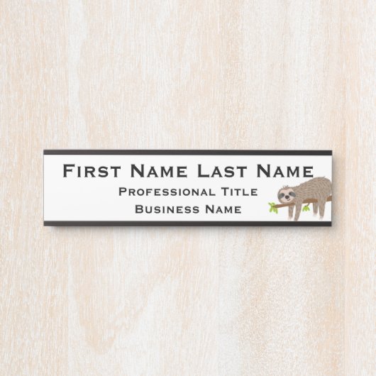 Sleuf voor Kantoor deur Deurbordje (Voorkant)