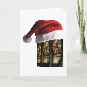 Sleuf voor kerstkralen feestdagen kaart