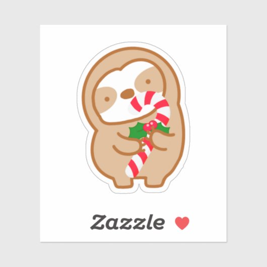 Sleuf voor kerstsnoepriet sticker (Vel)