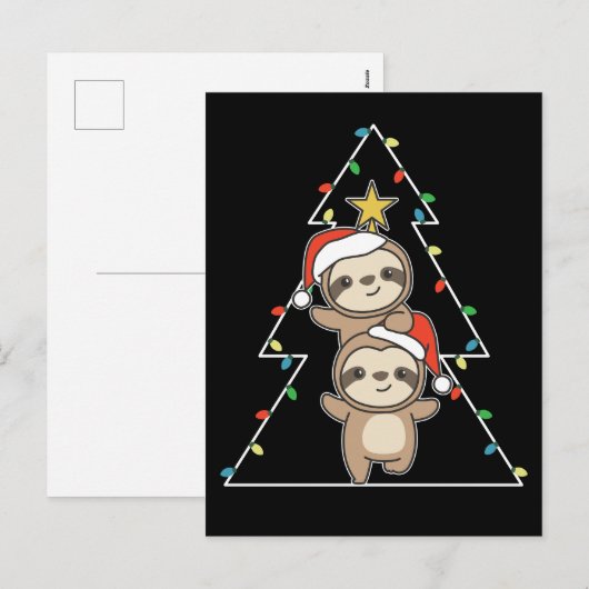 Sleuf voor kerstvietenhol feestdagenkaart (Voorkant / Achterkant)