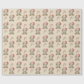 Sleuf voor kerstwinterdieren Sloths Wrapping Pap Cadeaupapier (Vlak)