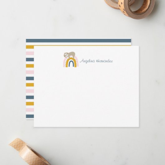 Sleuf voor regenboogstralen notitiekaartje (Voorkant / Achterkant in situ)