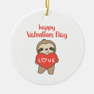Sleuf voor Valentijnsdag kalveren met hart Keramisch Ornament