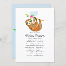 Sleuf voor Waterverf, thema virtueel Baby shower