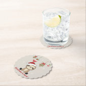 Sleuf voor wintersneeuwen met gladde Kerstmis, pap Kartonnen Onderzetters (Insitu)