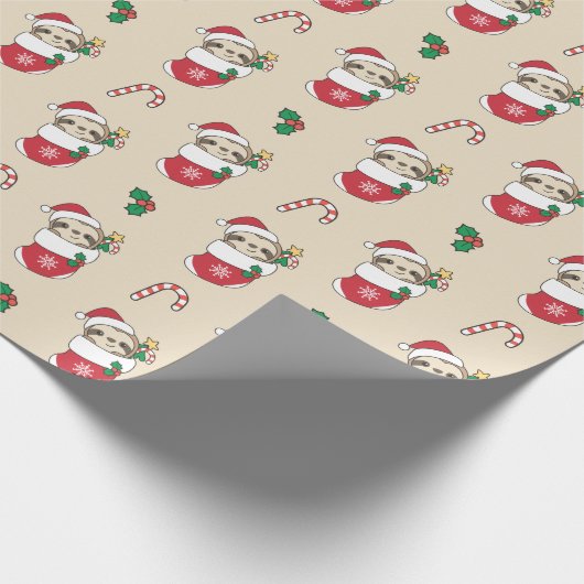 Sleuf voor winterwinterdieren Sleuf voor kerstmis Cadeaupapier (Hoek)