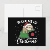 Sleuf wakker als het kerstBriefkaart is Briefkaart (Voorkant / Achterkant)
