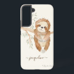 Sleuf Waterverf Boho Tree Foliage Script Name Samsung Galaxy Hoesje<br><div class="desc">Deze gracieuze Giraffe werd in waterverf prachtig vastgelegd door de internationaal erkende kunstenaar en ontwerper Audrey Jeanne Roberts. Het ontwerp wordt aangevuld met een gemoute,  gedroogde loof en een melkbloem. U kunt de achtergrondkleur wijzigen indien u dit wenst. Copyright.</div>