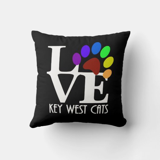 SLEUF Zeer belangrijke West Cats (witte tekst) Kussen (Achterkant)