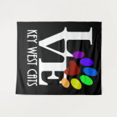 SLEUF Zeer belangrijke West Cats (witte tekst) Wandkleed (Voorkant (horizontaal))