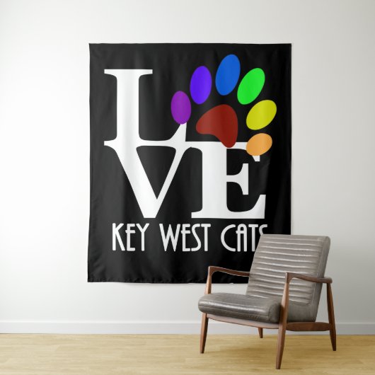 SLEUF Zeer belangrijke West Cats (witte tekst) Wandkleed (In situ)