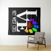 SLEUF Zeer belangrijke West Cats (witte tekst) Wandkleed (In Situ (horizontaal))