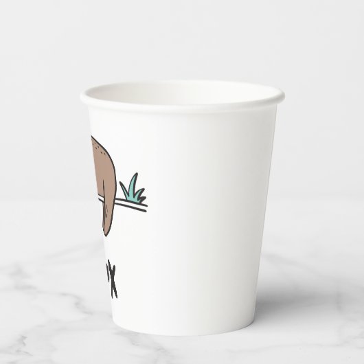 Sleuf zegt: Ontspan Papieren Bekers (Achterkant)