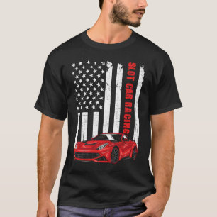 Sleufauto Racing Verenigde Staten American Flag Ca T-shirt