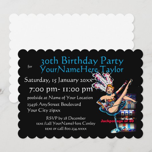 Sleufmachine 30e verjaardag kaart (Voorkant / Achterkant)