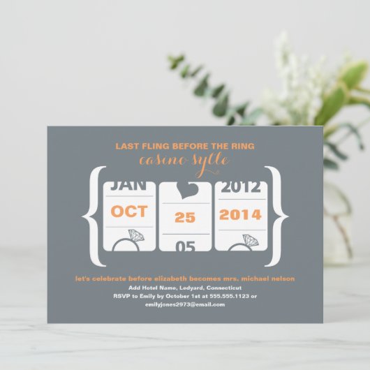 Sleufmachine Bachelorette Kaart (Staand voorkant)