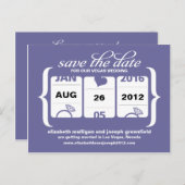 Sleufmachine Bewaar de datum - Trouwen Aankondigingskaart (Voorkant / Achterkant)