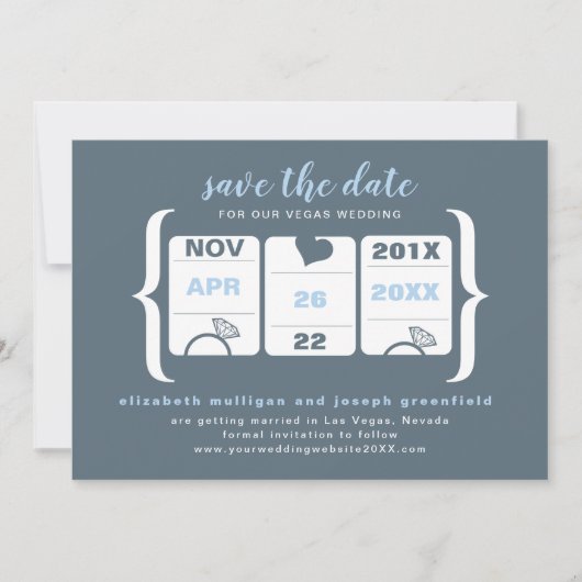 Sleufmachine Bewaar de Datum - Trouwen Save The Date (Voorkant)