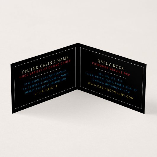 Sleufmachine, Casino Manager gedetailleerd Visitekaartje (Binnen)